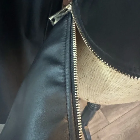 Black Leatherette Women's Jacket XXL